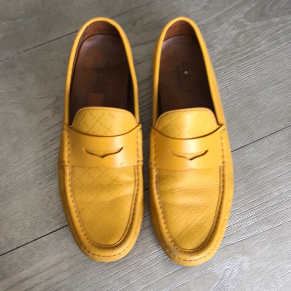 gucci yellow loafers